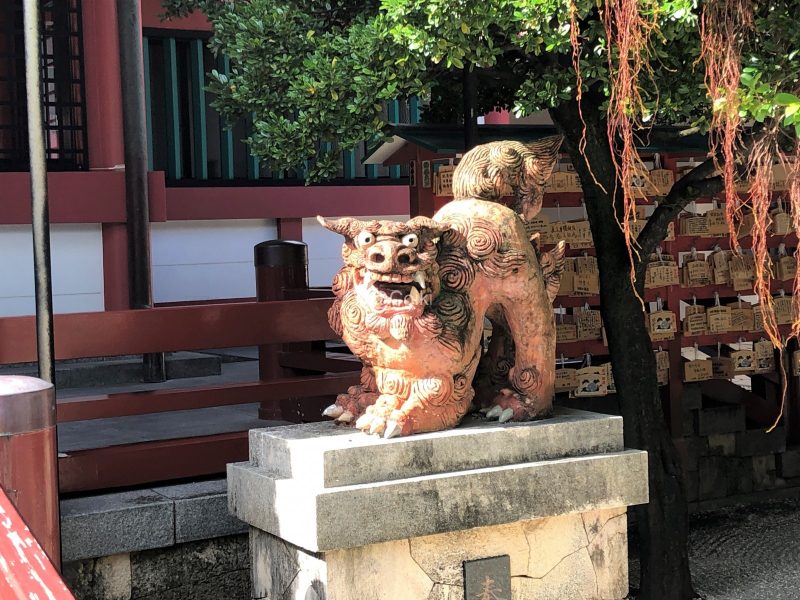 波上宮のシーサー右